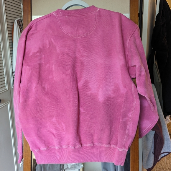 Crew Neck Forest Embroidery Pink Tie Dye - Picture 2 of 11